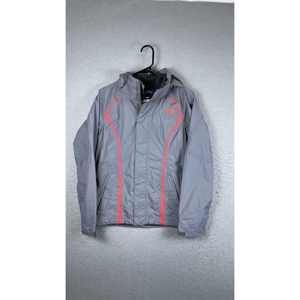 The North Face Jacket Womens XS Gray‎ Hooded Rain Coat Full Zip Outdoor Hiking